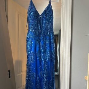 Blue prom dress